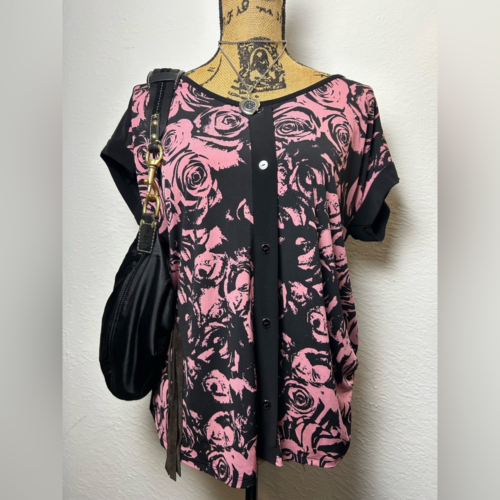 cute vintage y2k style women’s diana belle florals blouse top